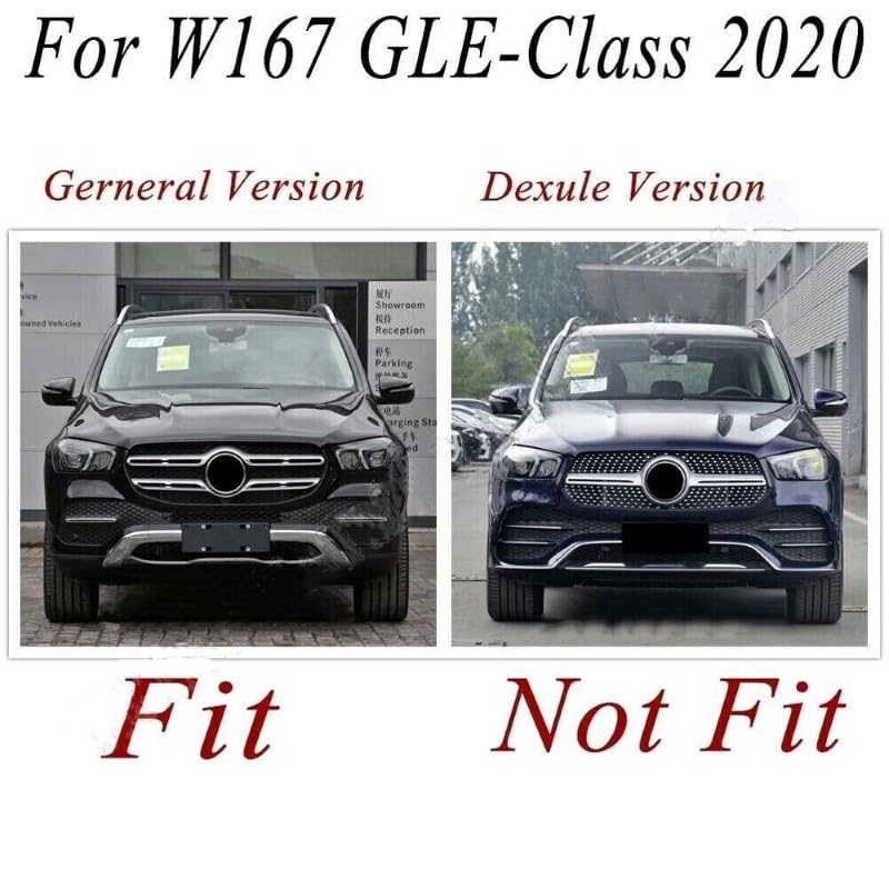 Car Craft Front Bumper Grill Compatible With Mercedes Gle W167 X167 2019-2023 Front Bumper Panamericana Grill W167 Grill Diamond Black Dynamic Gle - CAR CRAFT INDIA