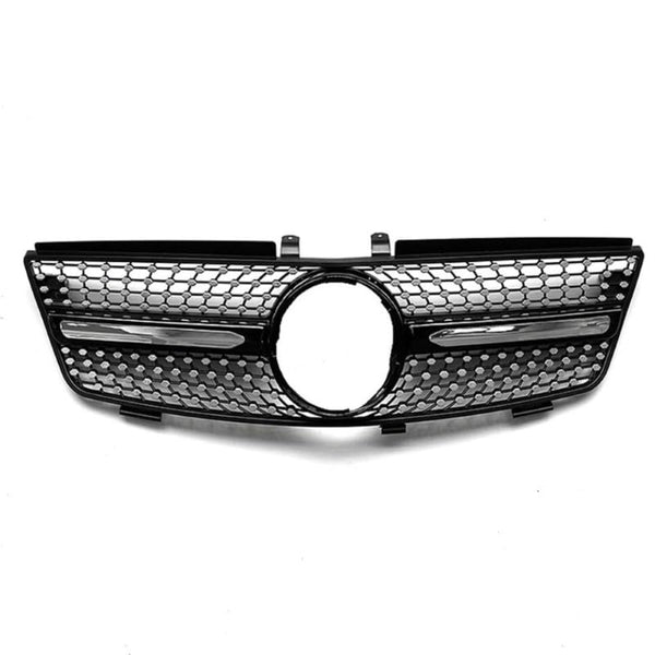 Car Craft Front Bumper Grill Compatible With Mercedes Ml W164 2005-2008 Sports Gt Amg Front Bumper Panamericana Grill W164 Grill Diamond Black - CAR CRAFT INDIA