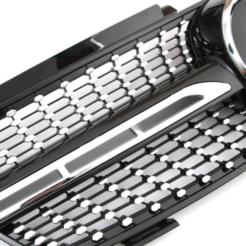 Car Craft Front Bumper Grill Compatible With Mercedes Ml W164 2005-2008 Sports Gt Amg Front Bumper Panamericana Grill W164 Grill Diamond Silver - CAR CRAFT INDIA