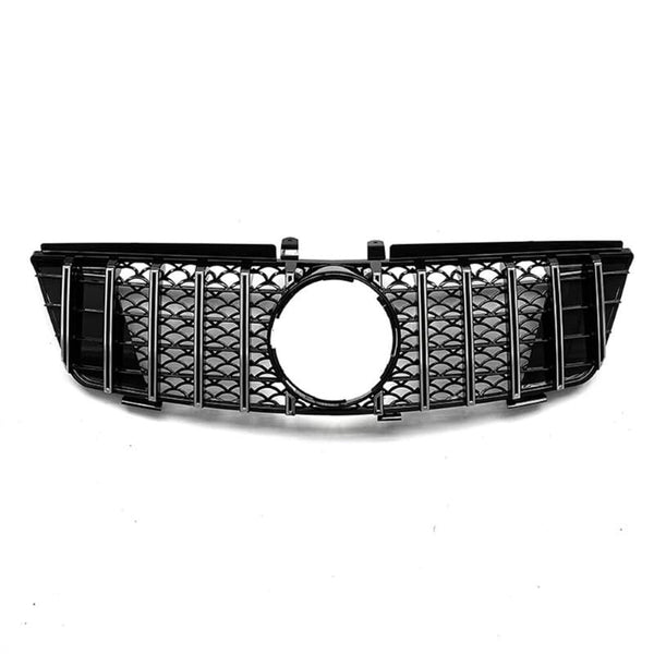Car Craft Front Bumper Grill Compatible With Mercedes Ml W164 2005-2008 Sports Gt Amg Front Bumper Panamericana Grill W164 Grill Gtr Silver - CAR CRAFT INDIA