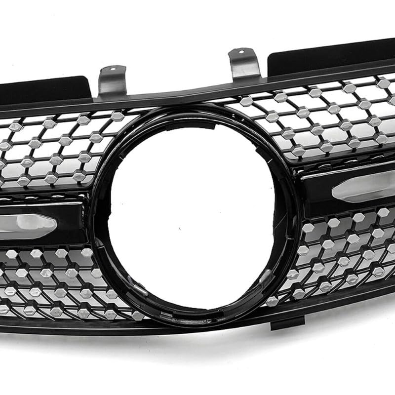 Car Craft Front Bumper Grill Compatible With Mercedes Ml W164 2005-2008 Sports Gt Amg Front Bumper Panamericana Grill W164 Grill Diamond Black - CAR CRAFT INDIA