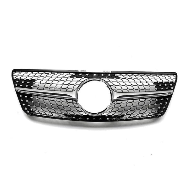 Car Craft Front Bumper Grill Compatible With Mercedes Ml W164 2009-2012 Sports Gt Amg Front Bumper Panamericana Grill W164 Grill Diamond Silver Lci - CAR CRAFT INDIA