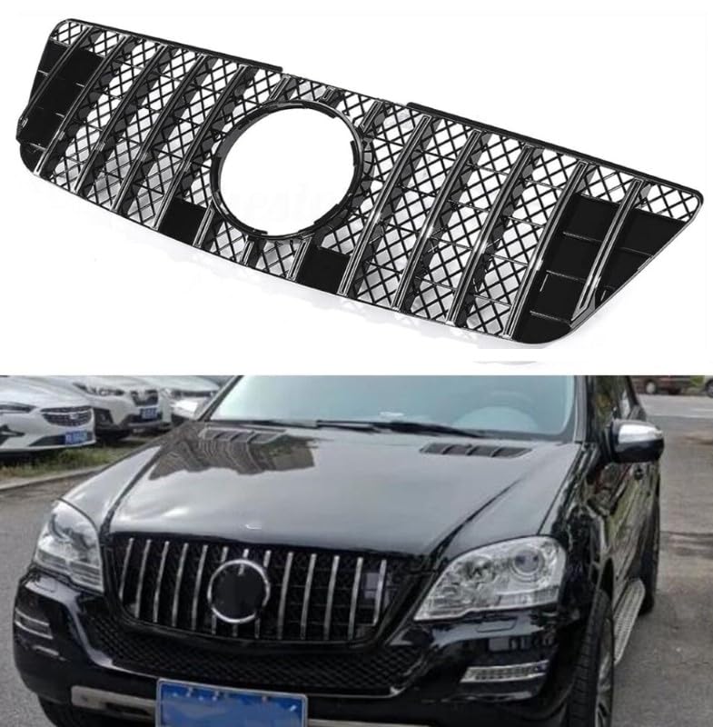 Car Craft Front Bumper Grill Compatible With Mercedes Ml W164 2009-2012 Sports Gt Amg Front Bumper Panamericana Grill W164 Grill Gtr Silver Lci - CAR CRAFT INDIA