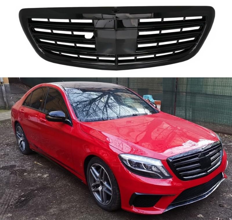 Car Craft Front Bumper Grill Compatible With Mercedes S Class W222 2014-2020 Maybach Brabus Sports Gt Amg Front Bumper Panamericana Grill W222 Grill Maybach Black - CAR CRAFT INDIA