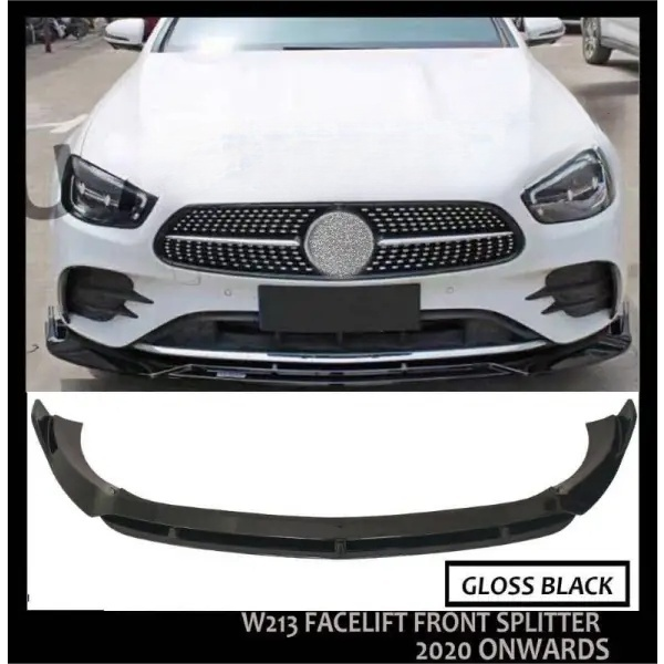 Car Craft Compatible with Mercedes E Class W213 2020+ Front Lip Bumper Lip Spoiler Brabus Style Ar-benz-013 Glossy Black CC-248 - CAR CRAFT INDIA