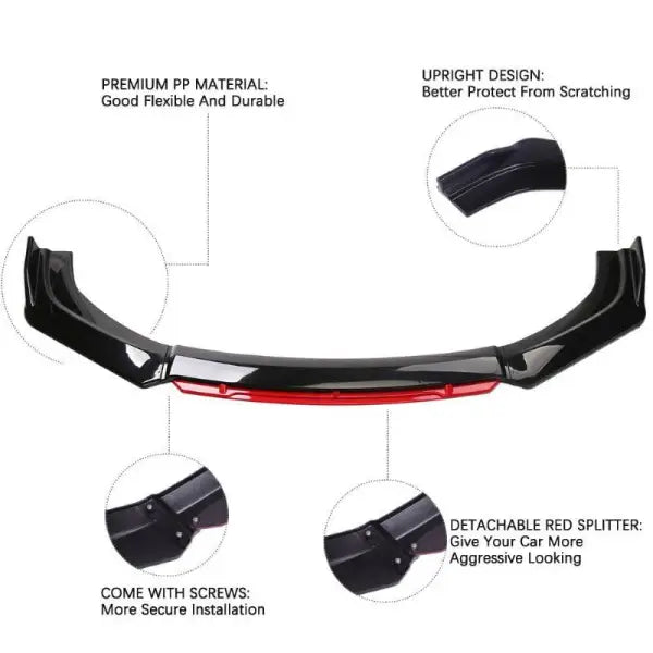 Car Craft Front Lip Spoiler Compatible with Volkswagen Polo