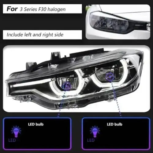 CAR CRAFT Headlight Headlamp Compatible With Bmw 3 Series