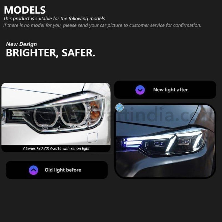 CAR CRAFT Headlight Headlamp Compatible With Bmw 3 Series