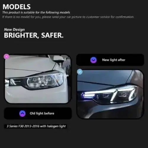 CAR CRAFT Headlight Headlamp Compatible With Bmw 3 Series