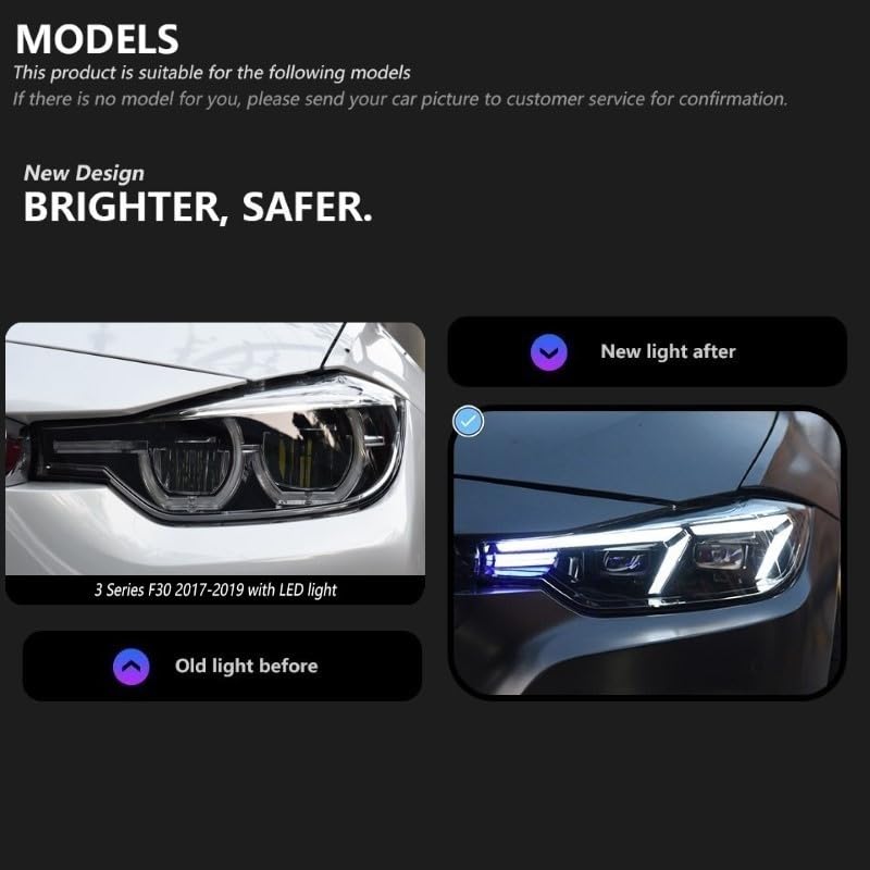 CAR CRAFT Headlight Headlamp Compatible With Bmw 3 Series