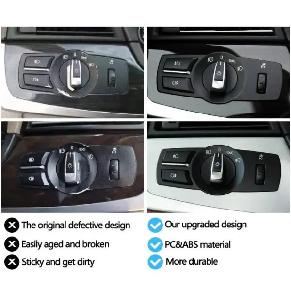 Car Craft Headlight Switch Knob Compatible With Bmw 5