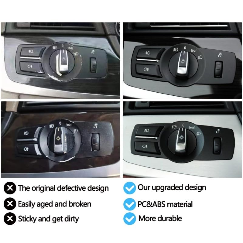 Car Craft Headlight Switch Knob Compatible With Bmw 5 Series