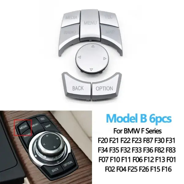 Car Craft Idrive Multimedia Button Compatible With Bmw 1