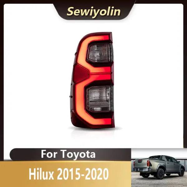 Car LED Tail Lights for Toyota Hilux 2015-2020 Plug and Play 12V Driving Lamps Daylight DRL Rear Lampsdrl Signal taillight LIGHT