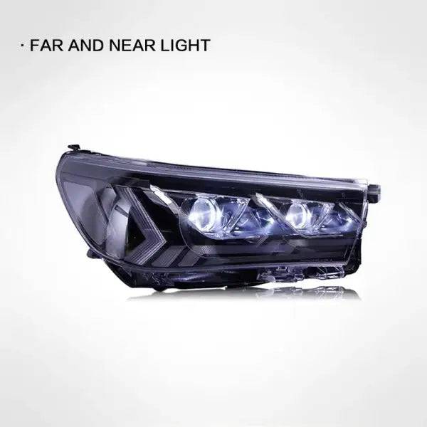 Car LED Headlight Auto Head Lamp for Toyota Vigo Hilux Revo 2015-2020 Reverse Brake Fog Front Lights DRL Plug and Play IP67 2Pcs