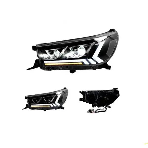 Car LED Headlight Auto Head Lamp for Toyota Vigo Hilux Revo 2015-2020 Reverse Brake Fog Front Lights DRL Plug and Play IP67 2Pcs