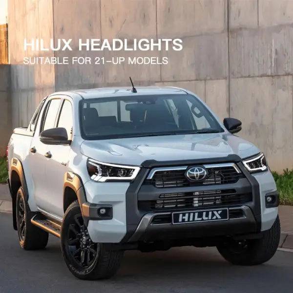 For Toyota HILUX REVO 2021-2022 Car LED Headlight Auto Head Lamp Reverse Brake Fog Front Lights DRL Plug and Play IP67 2Pcs/Set