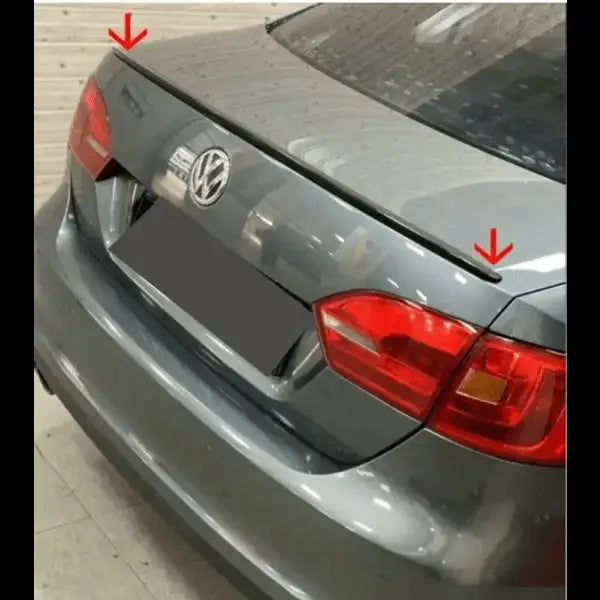 Handsome11 Gloss Black Rear Trunk Spoiler Lip – Universal Fit For Volkswagen Jetta Sedan, 3-Piece