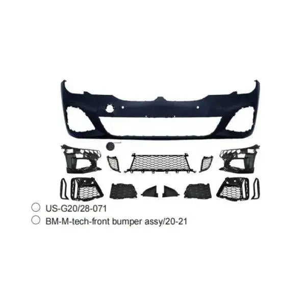 Car Craft M Tech Front Bumper Kit Compatible With Bmw 3