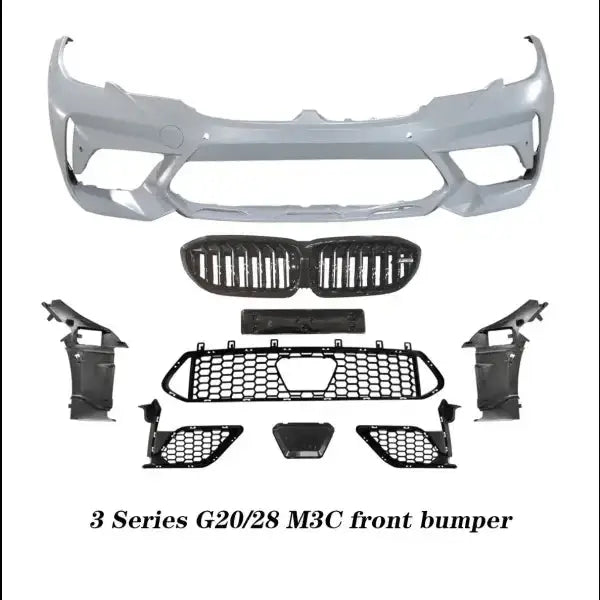 Car Craft M Tech Front Bumper Kit Compatible With Bmw 3