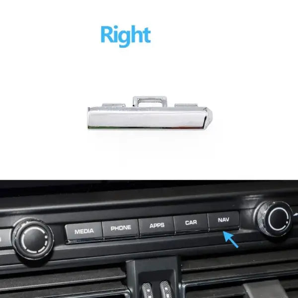 Car Craft Macan Dashboard Button Chrome Strip Compatible