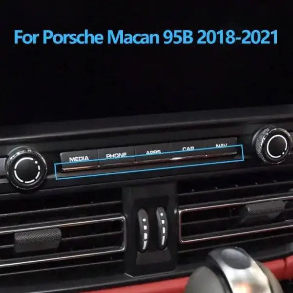 Car Craft Macan Dashboard Button Chrome Strip Compatible