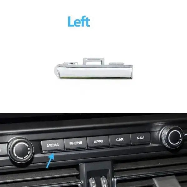 Car Craft Macan Dashboard Button Chrome Strip Compatible