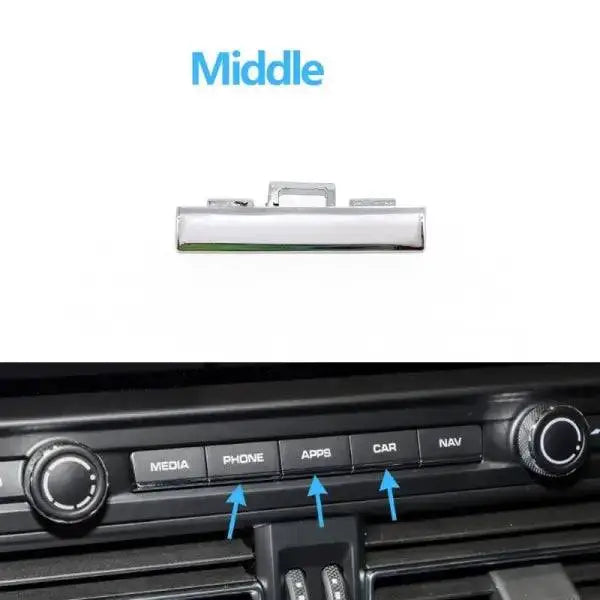 Car Craft Macan Dashboard Button Chrome Strip Compatible