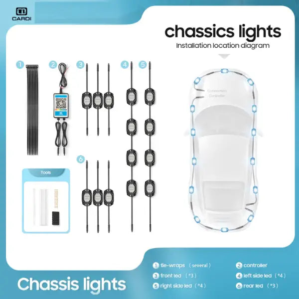 Car Craft Its Mine By Cardi Led Car Chassis Light 14 In 1