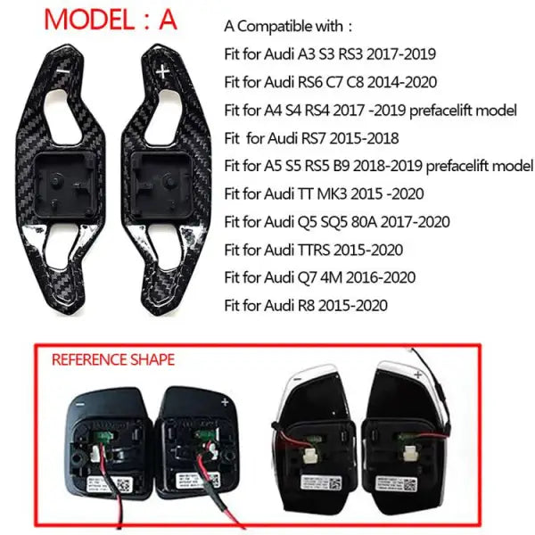 CAR CRAFT Paddle Shifter Compatible with Audi A3 S3 Rs3 A4