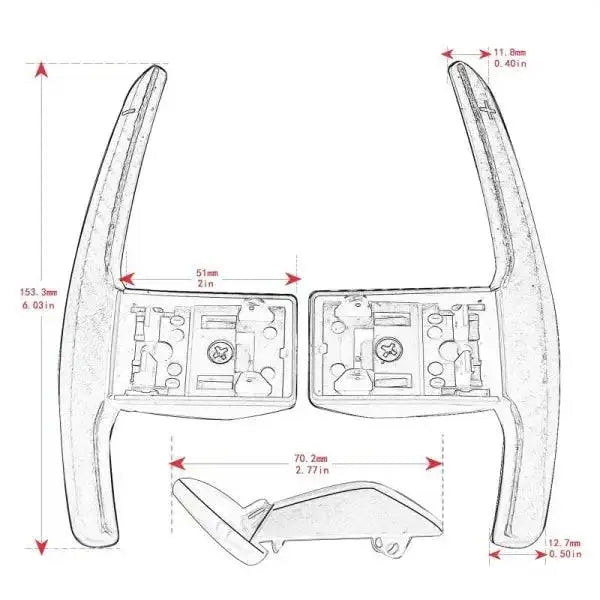 CAR CRAFT Paddle Shifters Compatible with BMW 1 Series F20