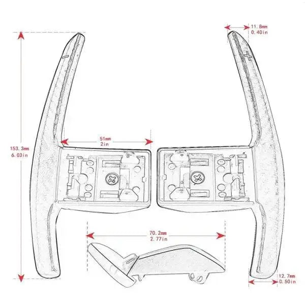 Car Craft Paddle Shifters Compatible With Bmw 1 Series F20