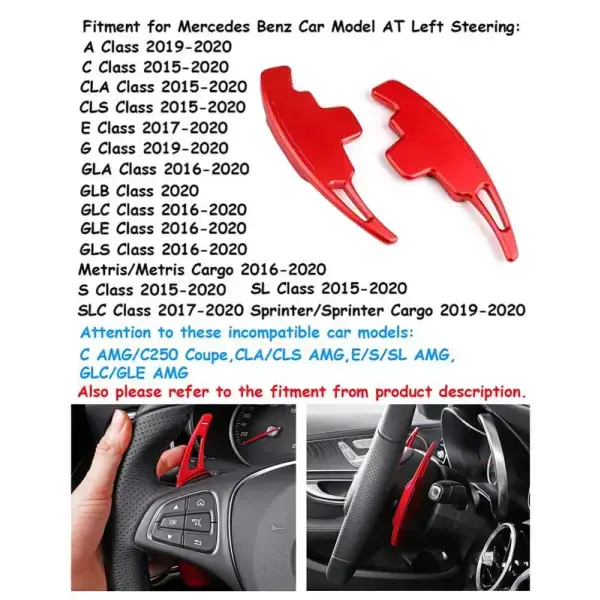 Car Craft Paddle Shifters Compatible With Mercedes A Class