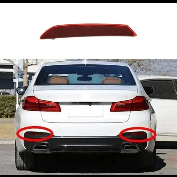 Car Craft Rear Bumper Reflector Compatible With Bmw 5