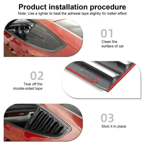 Car Craft Rear Window Vent Outlet Louver Fender Trim