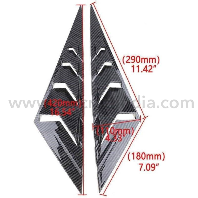 Car Craft Rear Window Vent Outlet Louver Fender Trim