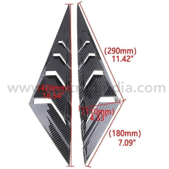 Car Craft Rear Window Vent Outlet Louver Fender Trim
