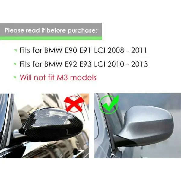 Car Craft Side Mirror Cover Compatible With Bmw 3 Series