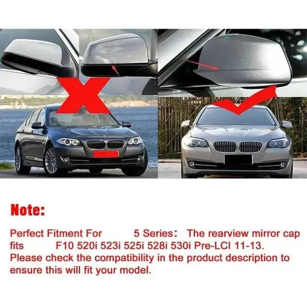 Car Craft Side Mirror Cover Compatible With Bmw 5 Series