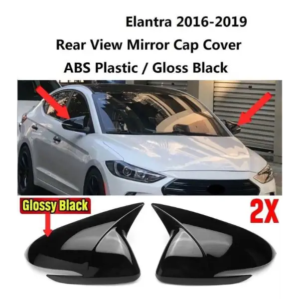 Car Craft Side Mirror Cover Compatible With Hyundai Elantra