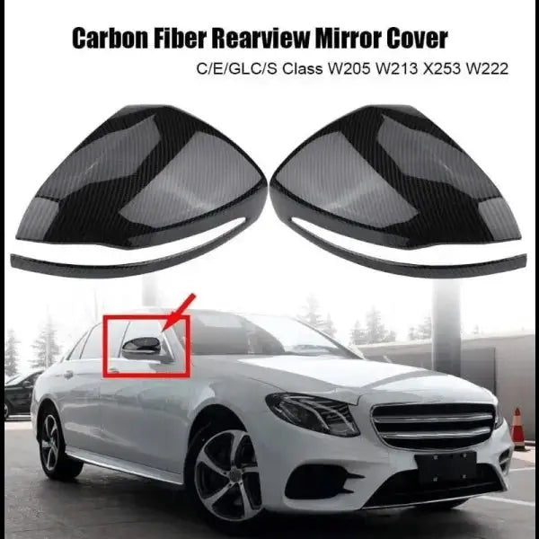 Car Craft Side Mirror Cover Compatible With Mercedes Benz C