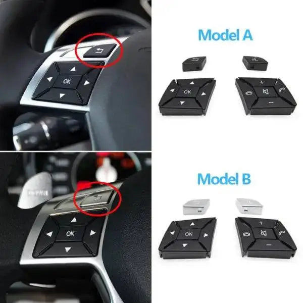 Car Craft Steering Wheel Button Cover Compatible