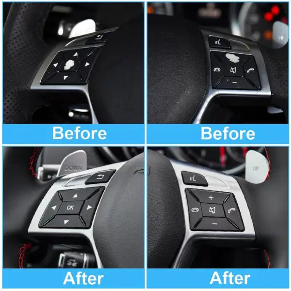 Car Craft Steering Wheel Button Cover Compatible