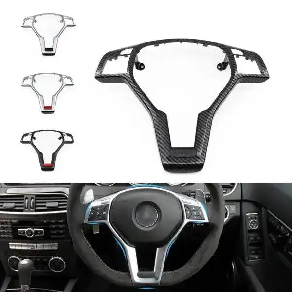 Car Craft Steering Wheel Cover Trim Compatible with Mercedes Amg C Class W204 A Class W176 B Class W246 E Class W212 Gla W156 Cla W117 CLS W218
