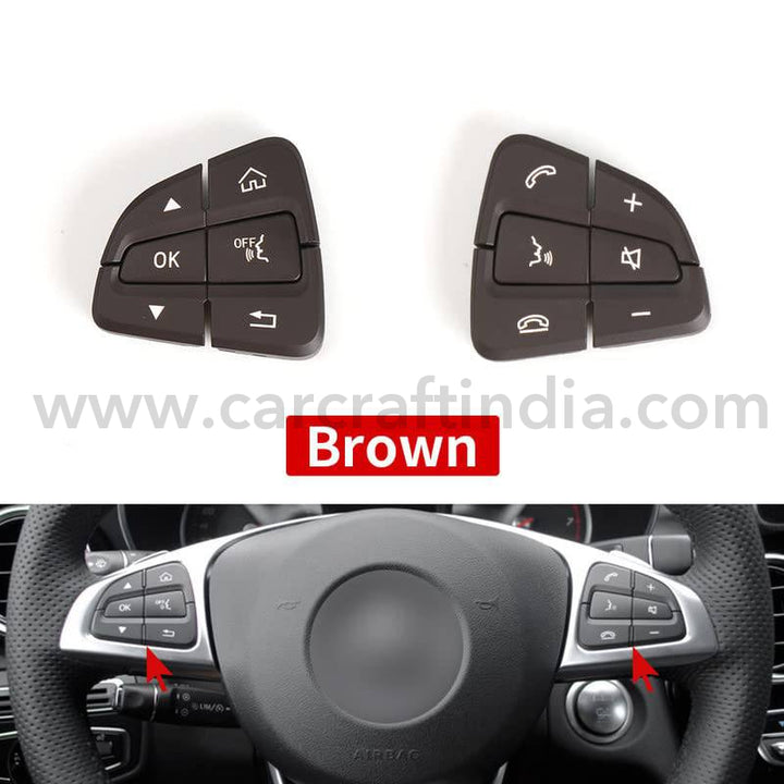 Car Craft Steering Wheel Knob Button Compatible