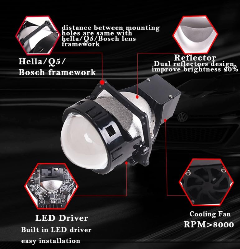 CAR CRAFT Universal Headlight Headlamp Lense Compatible