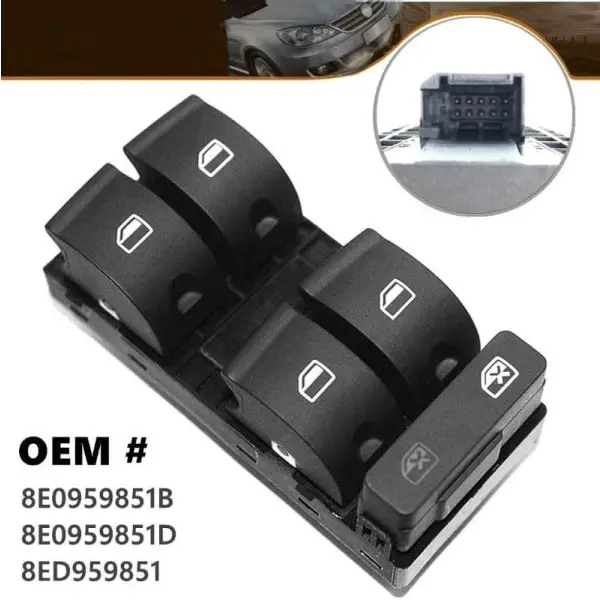 Car Craft Window Lifter Switch Button Compatible With Audi