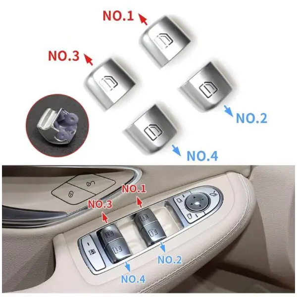 Car Craft Window Switch Button Cover Compatible