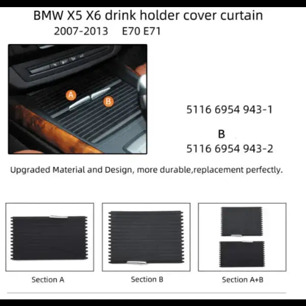 Car Craft X5 E70 Cup Holder Cover Compatible with BMW X5