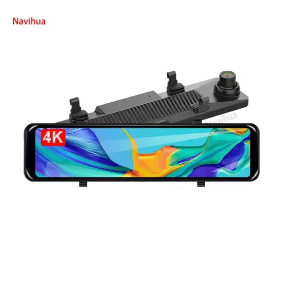 Car Dash Cam DVR Camera Recorder Wide Angle Touch Screen Lens Video Recorder Rearview Mirror Front Rear Driving Recorder